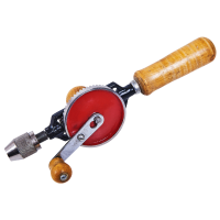 AMTECH 1/4" CHUCK HAND DRILL- WOODEN HANDLE