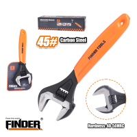 FINDER 8" RUBBER GRIP ADJUSTABLE WRENCH (200MM)