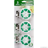 MARKSMAN 3PC GARDEN TWIST TIE 20M