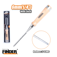 FINDER 6MM WOODEN HANDLE CHISEL CR-V