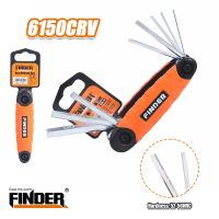 FINDER 8PC FOLDING HEX KEY SET CR-V