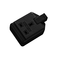 MASTERPLUG TRAILING SOCKET SINGLE - BLACK